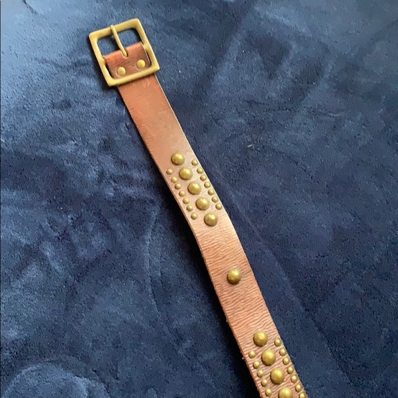 GAP brown leather studded belt - Picture 2 of 4